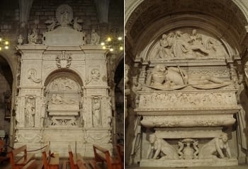Reproducció d'un relleu del Mausoleu de Ramon Folch de Cardona